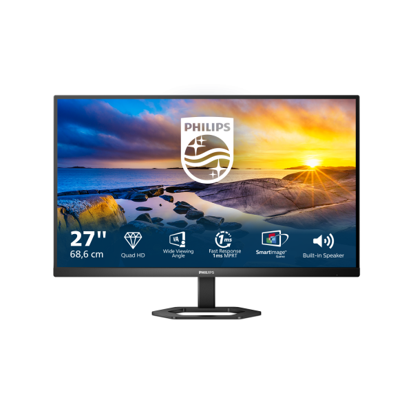 PHILIPS MONITOR 27 LED VA QHD 16:9 4MS 300 CDM, PIVOT, DP/2HDMI, MULTIMEDIALE [27E1N5500LA]