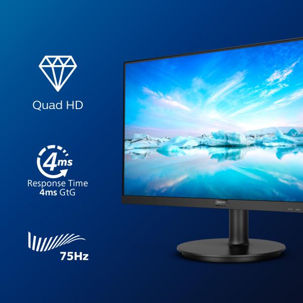 PHILIPS MONITOR 27 LED VA 16:9 2K QHD 4MS 250CDM, DP/HDMI, MULTIMEDIALE [275V8LA/00]