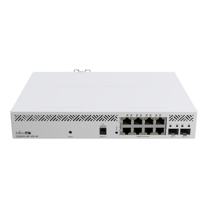 MikroTik, Cloud Smart Switch 610-8P-2S+IN with 8 x Gigabit 802.3af/at PoE-out ports, 2 x SFP+ cages, SwOS, desktop case, PSU [CSS610-8P-2S+IN]