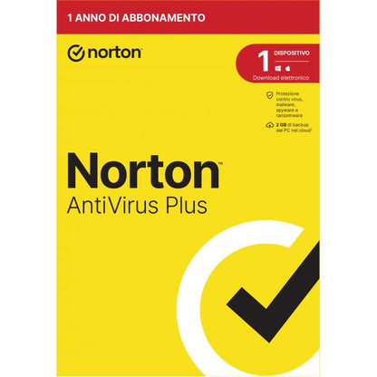 NORTON ANTIVIRUS PLUS 2GB IT 1 USER 1 DEVICE 1Y VECCHIO CODICE 21397559 [21429118]