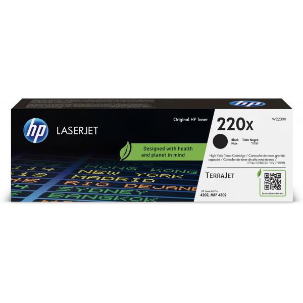 HP TONER 220X, NERO, TERRAJET, LJ PRO 4202, 4302, 4303, 7.500 PAG [W2200X]