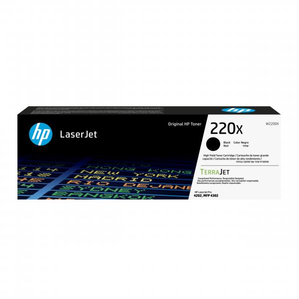 HP TONER 220X, NERO, TERRAJET, LJ PRO 4202, 4302, 4303, 7.500 PAG [W2200X]