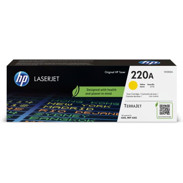 HP TONER 220A, GIALLO, TERRAJET, LJ PRO 4202, 4302, 4303, 1.800 PAG [W2202A]