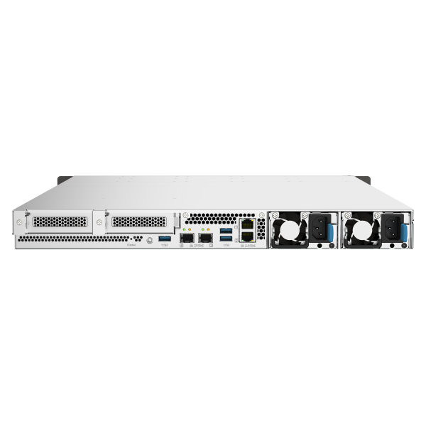 QNAP TS-h1090FU NAS Rack (1U) EPYC 7232P 64 GB DDR4 0 TB QuTS hero Nero, Grigio [TS-H1090FU-7232P-64G]