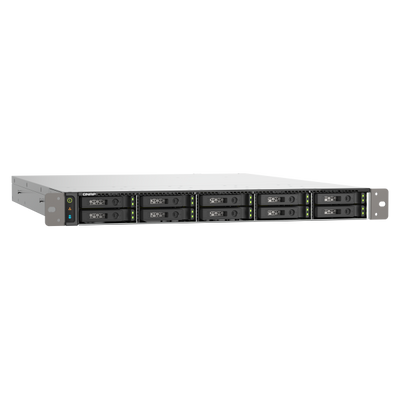 QNAP TS-h1090FU NAS Rack (1U) EPYC 7232P 64 GB DDR4 0 TB QuTS hero Nero, Grigio [TS-H1090FU-7232P-64G]