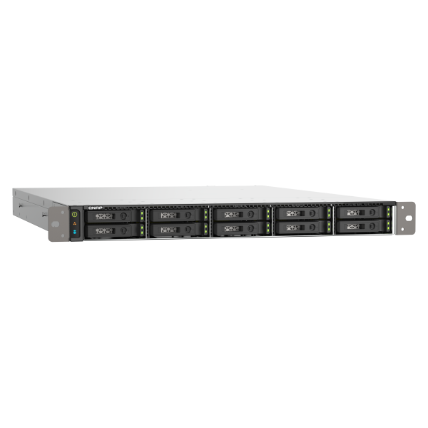 QNAP TS-h1090FU NAS Rack (1U) EPYC 7232P 64 GB DDR4 0 TB QuTS hero Nero, Grigio [TS-H1090FU-7232P-64G]