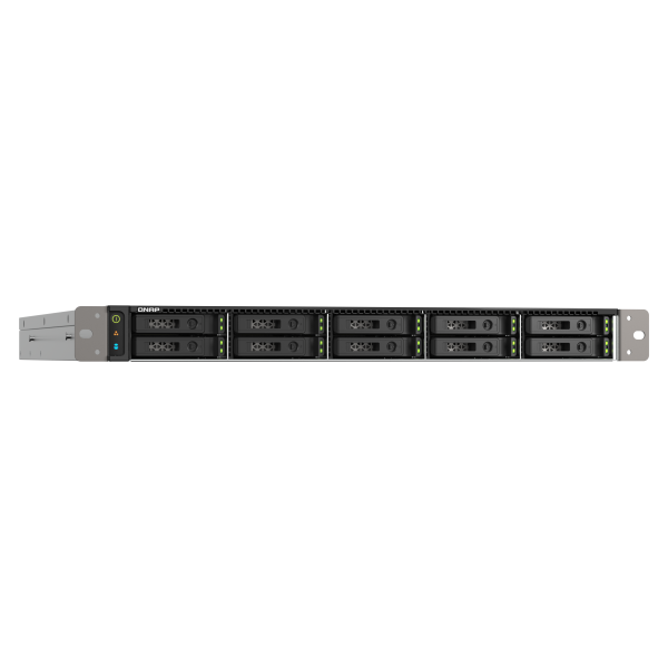 QNAP TS-h1090FU NAS Rack (1U) EPYC 7232P 64 GB DDR4 0 TB QuTS hero Nero, Grigio [TS-H1090FU-7232P-64G]