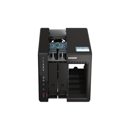 QNAP NAS - 2-bay desktop NAS, Intel Celeron J6412 4C 2.0GHz, burst 2.6GHz, onboard 8GB RAM, 2 x HDMI 1.4b, 2x M.2 2280 PCIe slots, 2x 2.5GbE, 2x USB 3.2 Gen2 Type A, 2x USB 2.0, long term supply up to [TS-253E-8G]