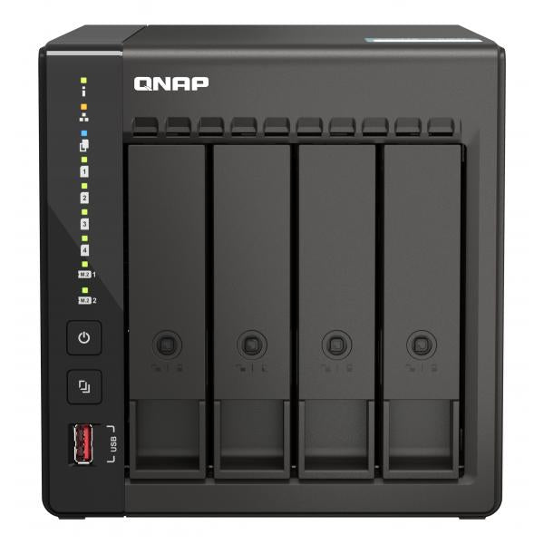 QNAP NAS TS-453E Tower 4-Bay CPU Celeron N4505 Dual Core + 8 GB DDR4 2x M.2 gen.3x1 + 2x 2.5 GbE [TS-453E-8G]