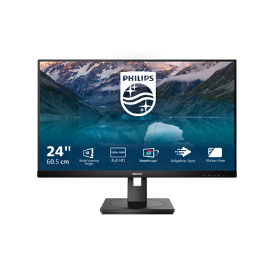 PHILIPS MONITOR 23,8 WLED VA 16:9 FHD 4MS, VGA/DVI/DP/HDMI, HUB USB, PIVOT, MULTIMEDIALE [242S9JML]