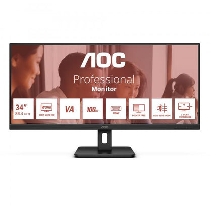 AOC MONITOR 34 LED VA WQHD 21:9 4MS 300 CDM, DP/HDMI [U34E2M]