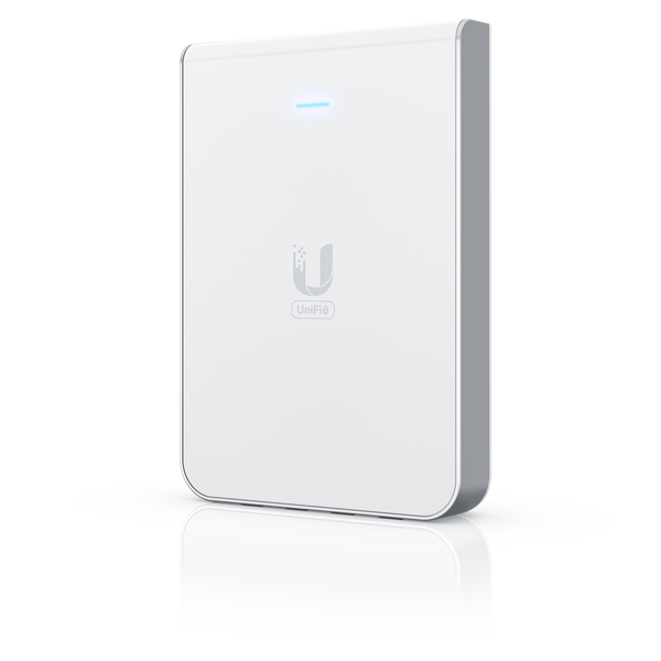 Ubiquiti - U6-IW - Wall-Plate Dual-Band Wi-Fi 6 Access Point, 1x Data-in: GbE RJ45 port, 4x Data-out: GbE RJ45 ports, 573.5 Mbps at 2.4GHz (2x2) + 4800 Mbps at 5GHz [U6-IW]