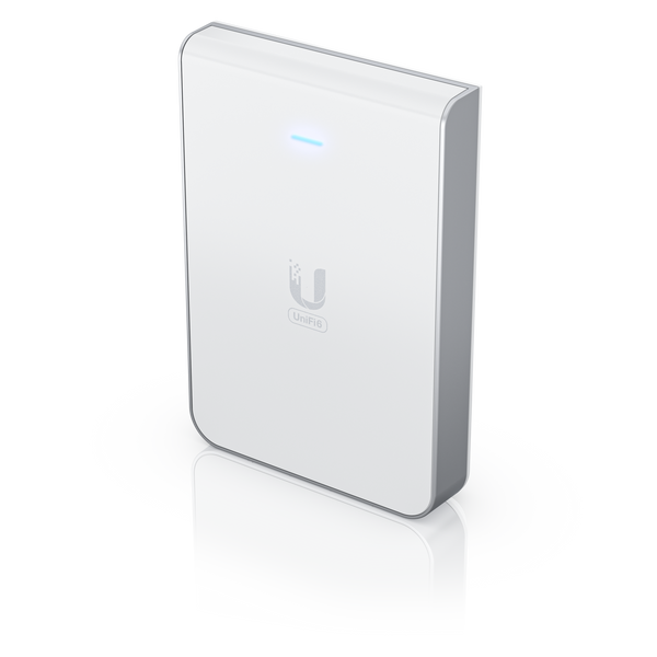 Ubiquiti - U6-IW - Wall-Plate Dual-Band Wi-Fi 6 Access Point, 1x Data-in: GbE RJ45 port, 4x Data-out: GbE RJ45 ports, 573.5 Mbps at 2.4GHz (2x2) + 4800 Mbps at 5GHz [U6-IW]