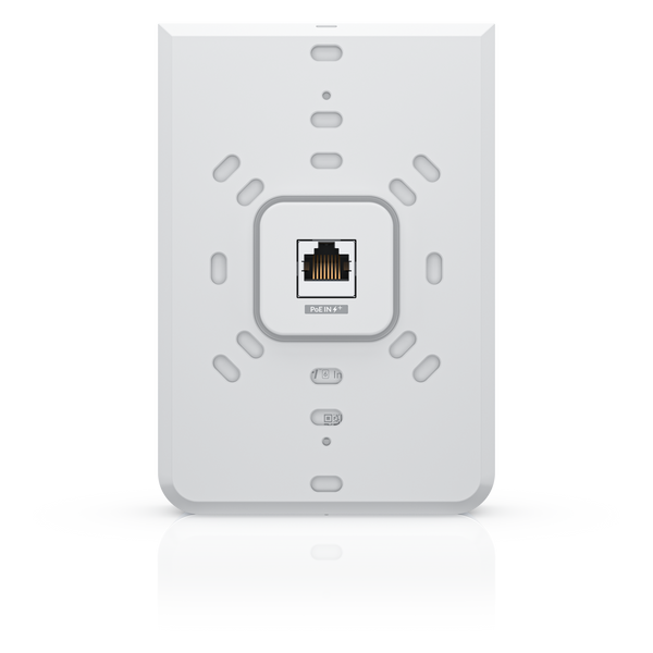 Ubiquiti - U6-IW - Wall-Plate Dual-Band Wi-Fi 6 Access Point, 1x Data-in: GbE RJ45 port, 4x Data-out: GbE RJ45 ports, 573.5 Mbps at 2.4GHz (2x2) + 4800 Mbps at 5GHz [U6-IW]