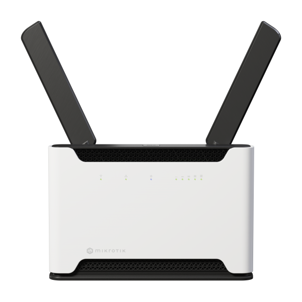 Mikrotik, Chateau LTE18 ax kit with Quad-Core IPQ-6010 1.8 GHz CPU, 1GB RAM, 1 x 2.5 Gigabit LAN, 4 x Gigabit LAN, two wireless interfaces (built-in 2.4Ghz 802.11ax two chain wireless, built-in 5Ghz 8 [S53UG+5HaxD2HaxD-TC&EG18-EA]