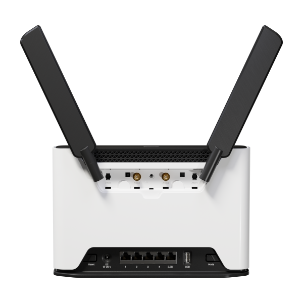 Mikrotik, Chateau LTE18 ax kit with Quad-Core IPQ-6010 1.8 GHz CPU, 1GB RAM, 1 x 2.5 Gigabit LAN, 4 x Gigabit LAN, two wireless interfaces (built-in 2.4Ghz 802.11ax two chain wireless, built-in 5Ghz 8 [S53UG+5HaxD2HaxD-TC&EG18-EA]