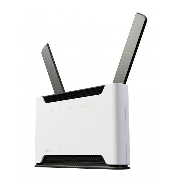Mikrotik, Chateau LTE18 ax kit with Quad-Core IPQ-6010 1.8 GHz CPU, 1GB RAM, 1 x 2.5 Gigabit LAN, 4 x Gigabit LAN, two wireless interfaces (built-in 2.4Ghz 802.11ax two chain wireless, built-in 5Ghz 8 [S53UG+5HaxD2HaxD-TC&EG18-EA]