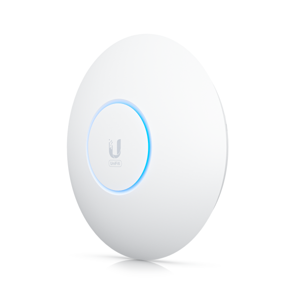 Ubiquiti - U6-Enterprise - Wall/Ceiling Mount Tru-Band Wi-Fi 6E Access Point, 1x 2.5Gbps RJ45 port, 573.5 Mbps at 2.4GHz (2x2) + 4800 Mbps at 5GHz (4x4) + 4800 Mbps at 6GHz (4x4) [U6-Enterprise]