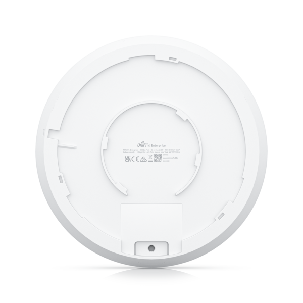 Ubiquiti - U6-Enterprise - Wall/Ceiling Mount Tru-Band Wi-Fi 6E Access Point, 1x 2.5Gbps RJ45 port, 573.5 Mbps at 2.4GHz (2x2) + 4800 Mbps at 5GHz (4x4) + 4800 Mbps at 6GHz (4x4) [U6-Enterprise]