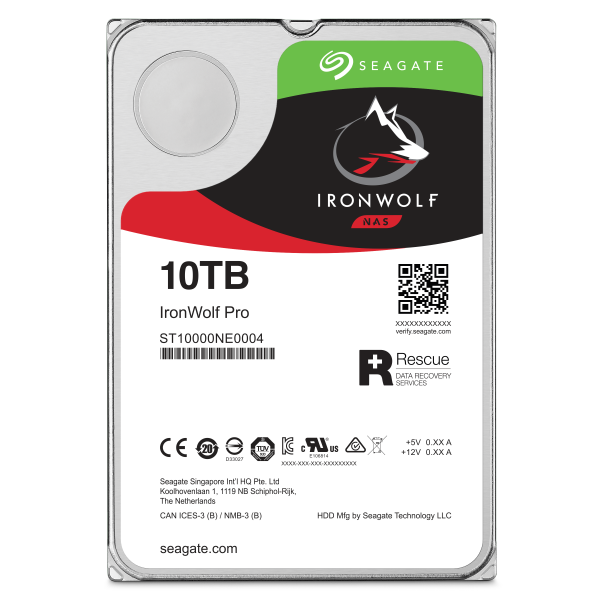 SEAGATE HDD INTERNO IRONWOLF PRO 10TB 3,5 SATA 6GBS 7200RPM [ST10000NT001]