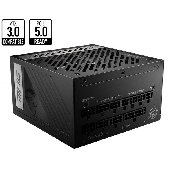 MSI ALIMENTATORE CASE 850W PLUS GOLD VENTOLA 13,5CM NERO [MPG A850G PCIE5]