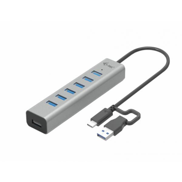 i-tec USB-C/USB-A Charging Metal HUB 7 Port [C31HUBMETAL703]