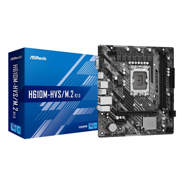 ASROCK MB H610, H610M-HVS/M.2 R2.0, LGA1700 , mATX [H610M-HVS/M.2 R2.0]