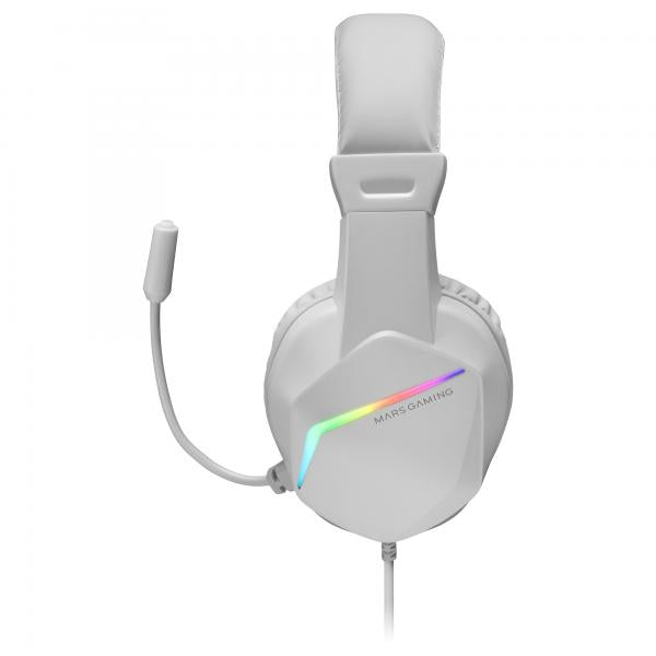 MARSGAMING GAMING CUFFIA+MIC MH122W BIANCA RGB PC MAC CONSOLES SAMRTHPONE T [MH122W]