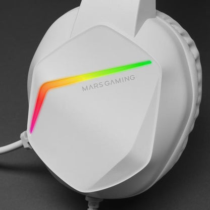 MARSGAMING GAMING CUFFIA+MIC MH122W BIANCA RGB PC MAC CONSOLES SAMRTHPONE T [MH122W]
