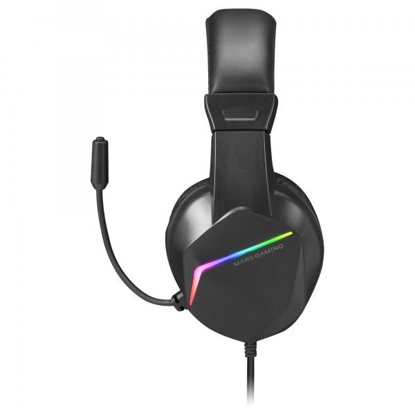 MARSGAMING GAMING CUFFIA+MIC MH122 BLACK RGB PC MAC CONSOLES SAMRTHPONE TAB [MH122]