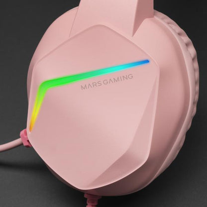 MARSGAMING GAMING CUFFIA+MIC MH122P ROSA RGB PC MAC CONSOLES SAMRTHPONE TAB [MH122P]