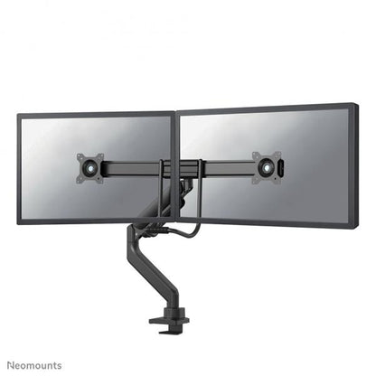Neomounts NEXT Core Dual Crossbar Monitor Arm - 17-32inch - 1-8 kg/screen - Gas Spring - 180 Degrees -Stop Mechanism - Topfix - Black [DS75-450BL2]