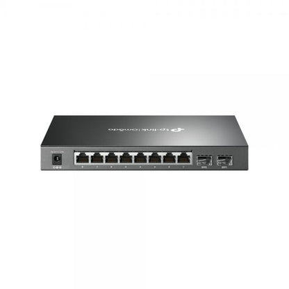 TP-Link - SG2210P - JetStream 8-Port Gigabit PoE Smart Switch, 8 Gigabit RJ45 Ports, 2 SFP Slots, 802.3af/at-compliant, 61W PoE Power, Desktop Steel Case, 802.1Q VLAN, STP/RSTP/MSTP, IGMP Snooping, 80 [SG2210P]