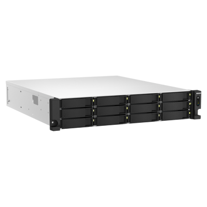 QNAP TS-h1887XU-RP NAS Armadio (2U) Collegamento ethernet LAN Nero, Bianco E-2334 [TS-H1887XU-RP-E2334-16G]