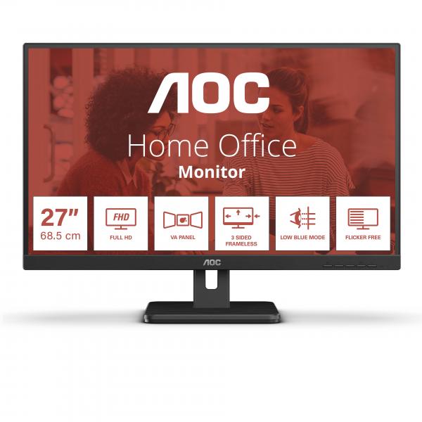 AOC 27E3UM/BK Monitor PC 68,6 cm (27") 1920 x 1080 Pixel Full HD Nero [27E3UM] - ITPartners