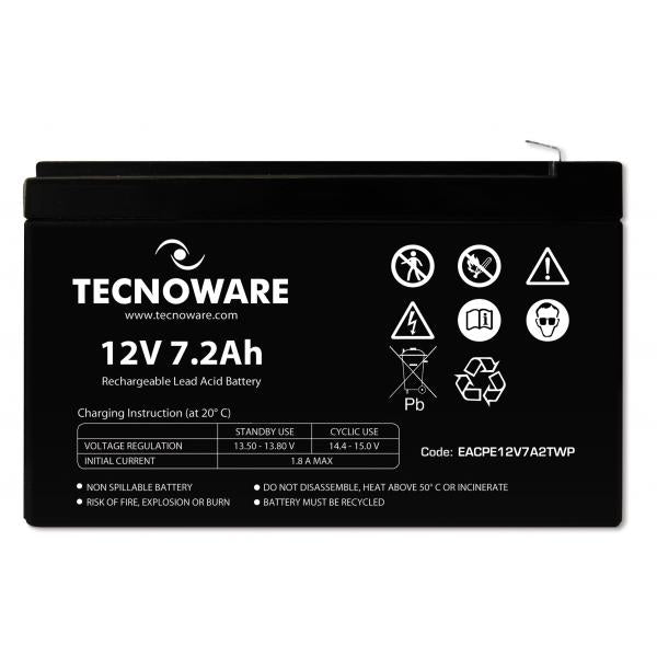 POWER BATTERY TECNOWARE 12V 7,2AH FASTON6,3 MM [EACPE12V7A2TWP]