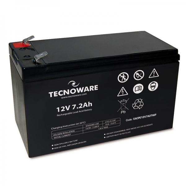 POWER BATTERY TECNOWARE 12V 7,2AH FASTON6,3 MM [EACPE12V7A2TWP]