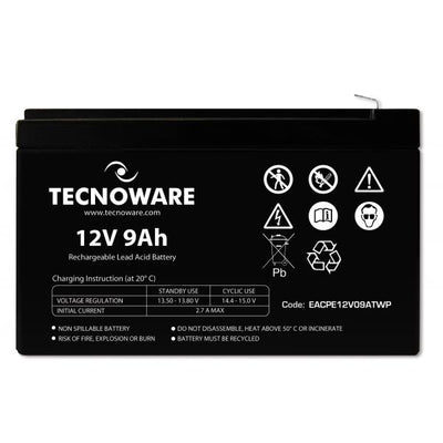 POWER BATTERY TECNOWARE 12V 9AH FASTON 6,3 MM [EACPE12V09ATWP]