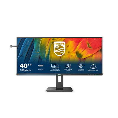 PHILIPS MONITOR 40 LED IPS 21:9 UWQHD 4MS 500CDM, PIVOT, USB-C DOCKING, DP/HDMI, MULTIMEDIALE [40B1U5600]