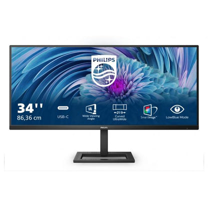 PHILIPS MONITOR 34 LED VA 21:9 WQHD 4MS 300 CDM, USB-C, ALTEZZA, DP/HDMI, MULTIMEDIALE [346E2LAE/00]