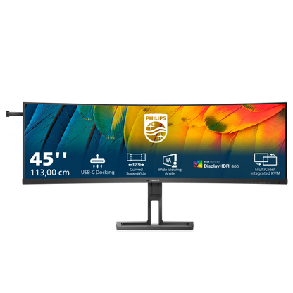 PHILIPS MONITOR CURVO 45 WLED VA 32:9 5120x1440 4MS, DP/HDMI, USB-C DOCKING, REG ALTEZZA, MULTIMEDIA [45B1U6900C]