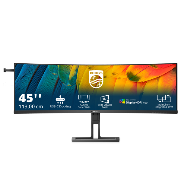 PHILIPS MONITOR CURVO 45 WLED VA 32:9 5120x1440 4MS, DP/HDMI, USB-C DOCKING, REG ALTEZZA, MULTIMEDIA [45B1U6900C]