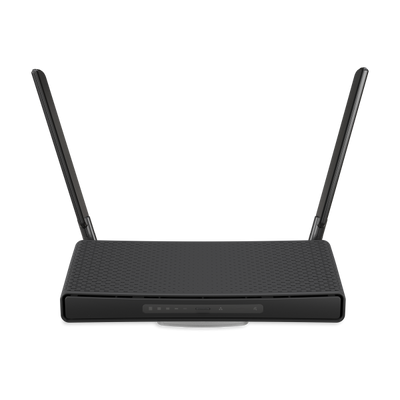 MikroTik, hAP ax with 4-core 1.8 GHz CPU, 1GB RAM, 4 x Gbit LAN, 1 x 2.5 Gbit LAN (supports PoE-in/out), two wireless interfaces (built-in 2.4 GHz 802.11b/g/n/ax dual-chain, built-in 5 GHz 802.11a/n/ [C53UiG+5HPaxD2HPaxD]