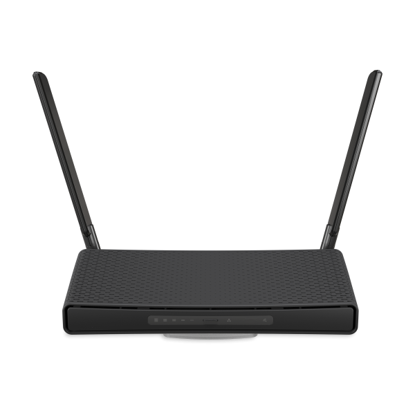 MikroTik, hAP ax with 4-core 1.8 GHz CPU, 1GB RAM, 4 x Gbit LAN, 1 x 2.5 Gbit LAN (supports PoE-in/out), two wireless interfaces (built-in 2.4 GHz 802.11b/g/n/ax dual-chain, built-in 5 GHz 802.11a/n/ [C53UiG+5HPaxD2HPaxD]