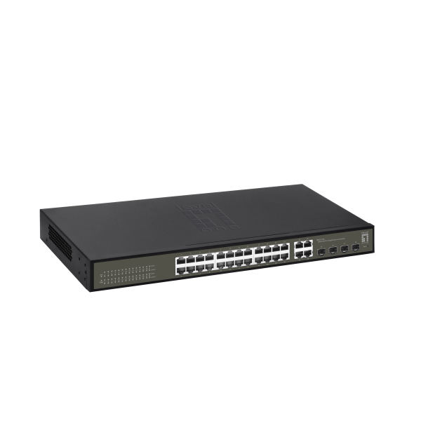 Level One Hilbert 28-Port Gigabit Smart Lite Switch- 24 x Gigabit RJ45- 4 x Gigabit SFP/RJ45 Combo [GES-2128]