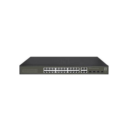 Level One Hilbert 28-Port Gigabit Smart Lite Switch- 24 x Gigabit RJ45- 4 x Gigabit SFP/RJ45 Combo [GES-2128]