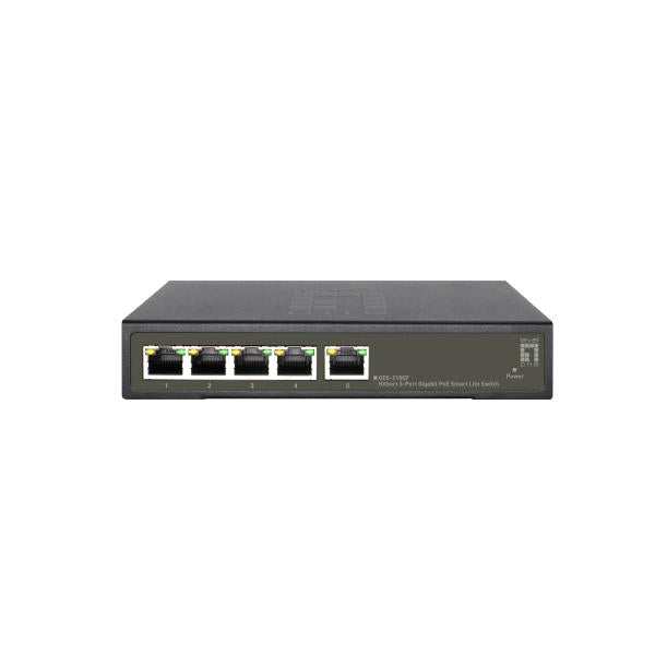 Level One Hilbert 5-Port Gigabit PoE Smart Lite Switch - 802.3at/af PoE - 4 PoE Outputs - 60W PoE Power Budget [GES-2105P]