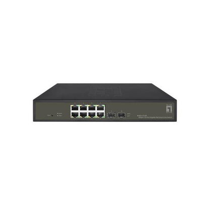 Level One Hilbert 10-Port Gigabit PoE Smart Lite Switch - 8 PoE Outputs - 2 x Gigabit SFP - 802.3at/af PoE - 130W PoE Power Budget [GES-2110P]