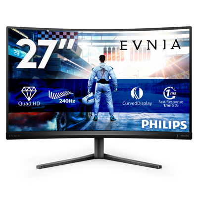 PHILIPS MONITOR GAMING CURVO 27 LED VA 16:9 QHD 1MS 400 CDM 240HZ, ALTEZZA DP/HDMI [27M2C5500W]