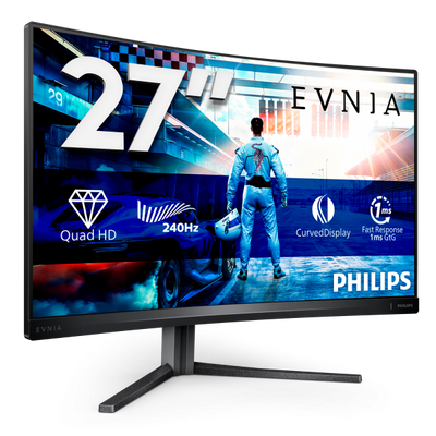 PHILIPS MONITOR GAMING CURVO 27 LED VA 16:9 QHD 1MS 400 CDM 240HZ, ALTEZZA DP/HDMI [27M2C5500W]